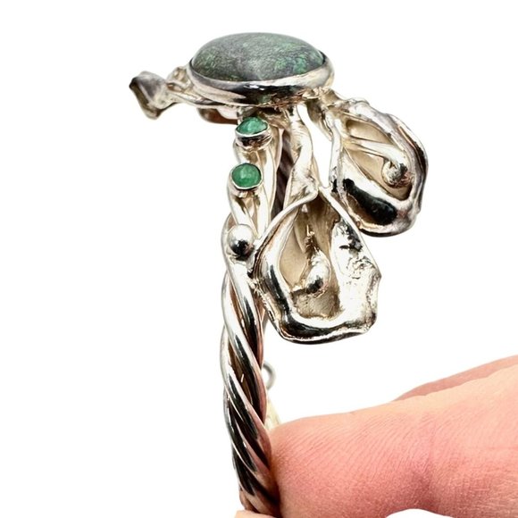 Sterling Silver Opal Gemstone Bracelet Petite Size 6 1/2 Inches - Picture 2 of 4